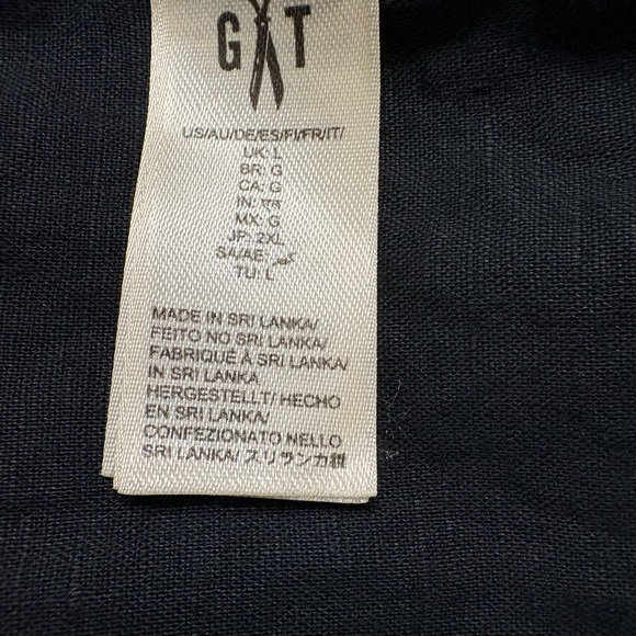 Goodthreads Linen Black Ruffled Peplum dress size Large - Picture 9 of 10